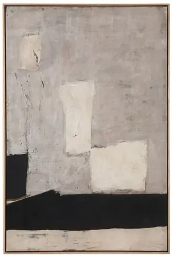 40" x 60" Ryder Painting by Scott Kerr - White Oak Frame