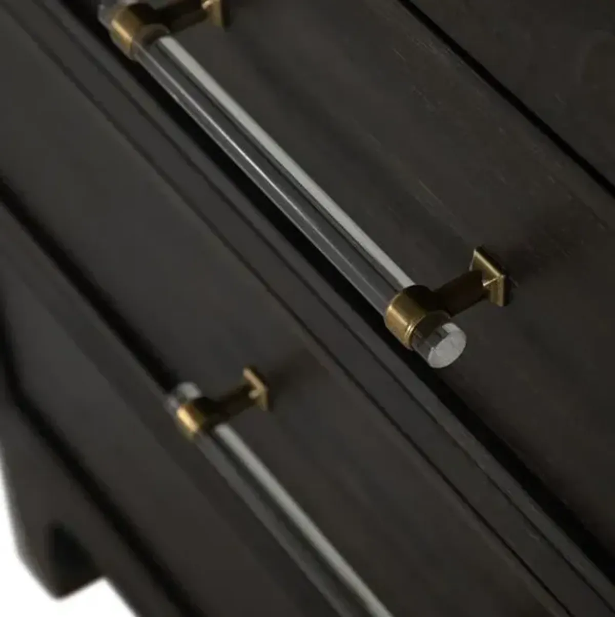 Alexandra 3-Drawer Chest - Black/Acrylic - Gabby - Handcrafted