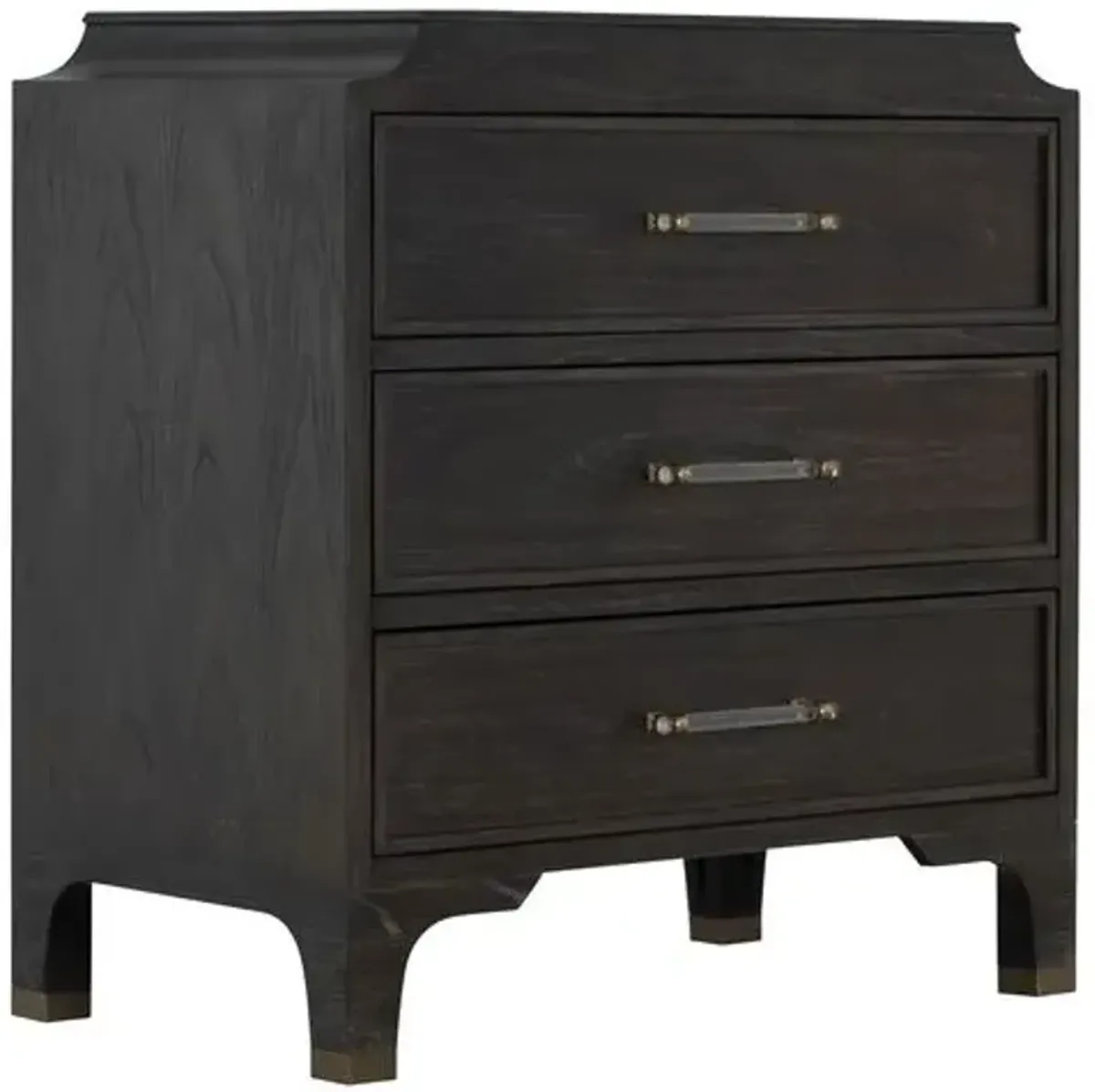 Alexandra 3-Drawer Chest - Black/Acrylic - Gabby - Handcrafted