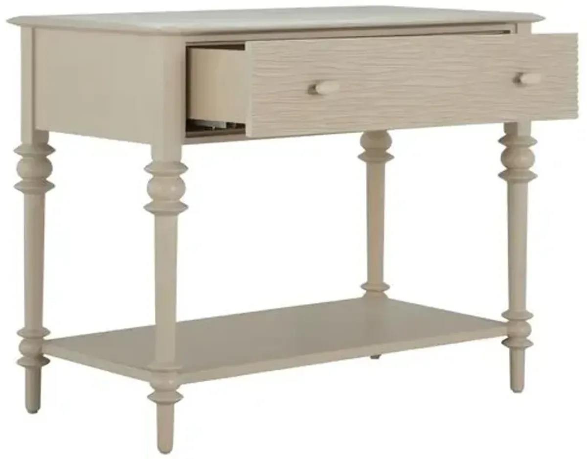 Anastasia Textured Nightstand - Off-White - Gabby