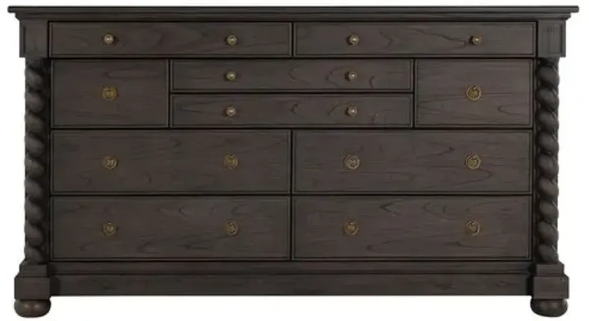 Burkhardt 10-Drawer Dresser - Brown - Gabby