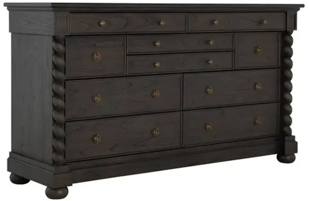 Burkhardt 10-Drawer Dresser - Brown - Gabby