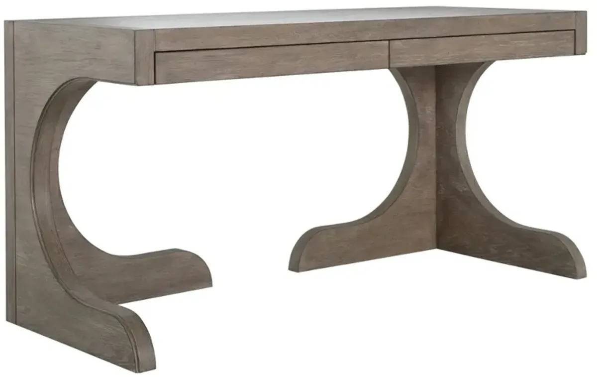 Carmen 2-Drawer Desk, Gray