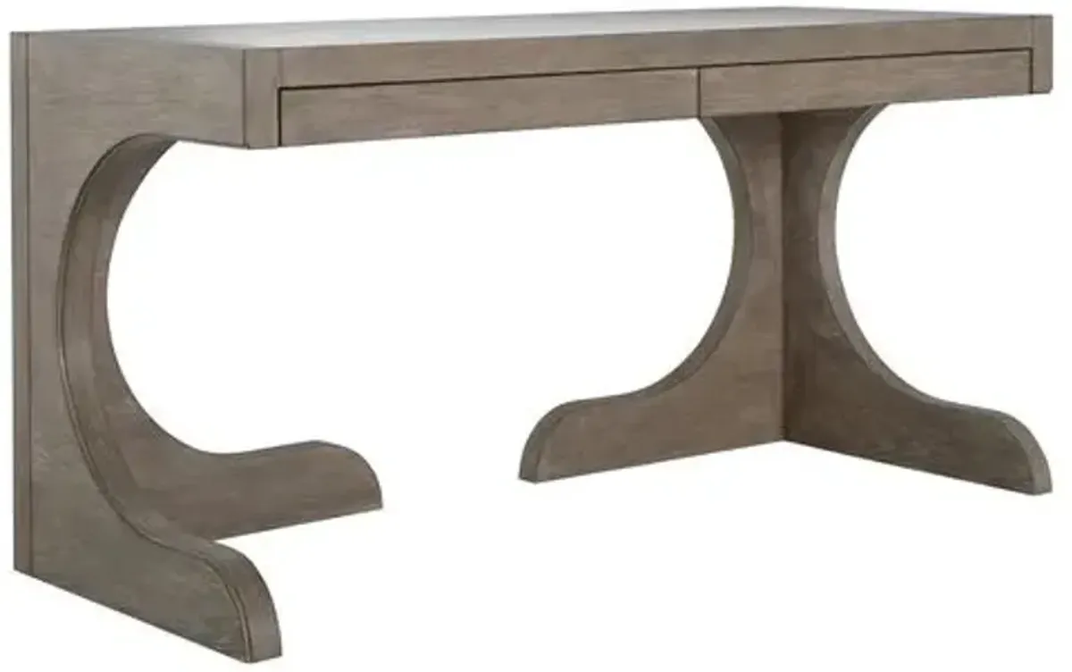 Carmen 2-Drawer Desk - Gray - Gabby