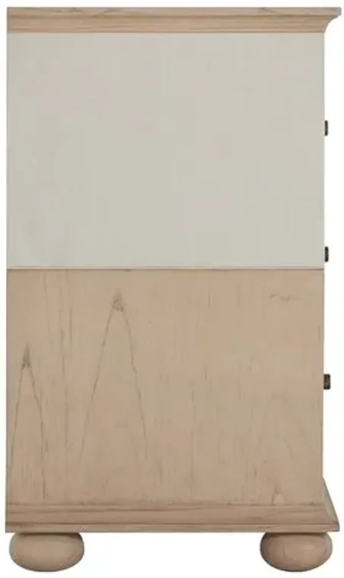 Crestine 2-Tone 3-Drawer Raffia Chest - Natural/Ivory - Gabby - White