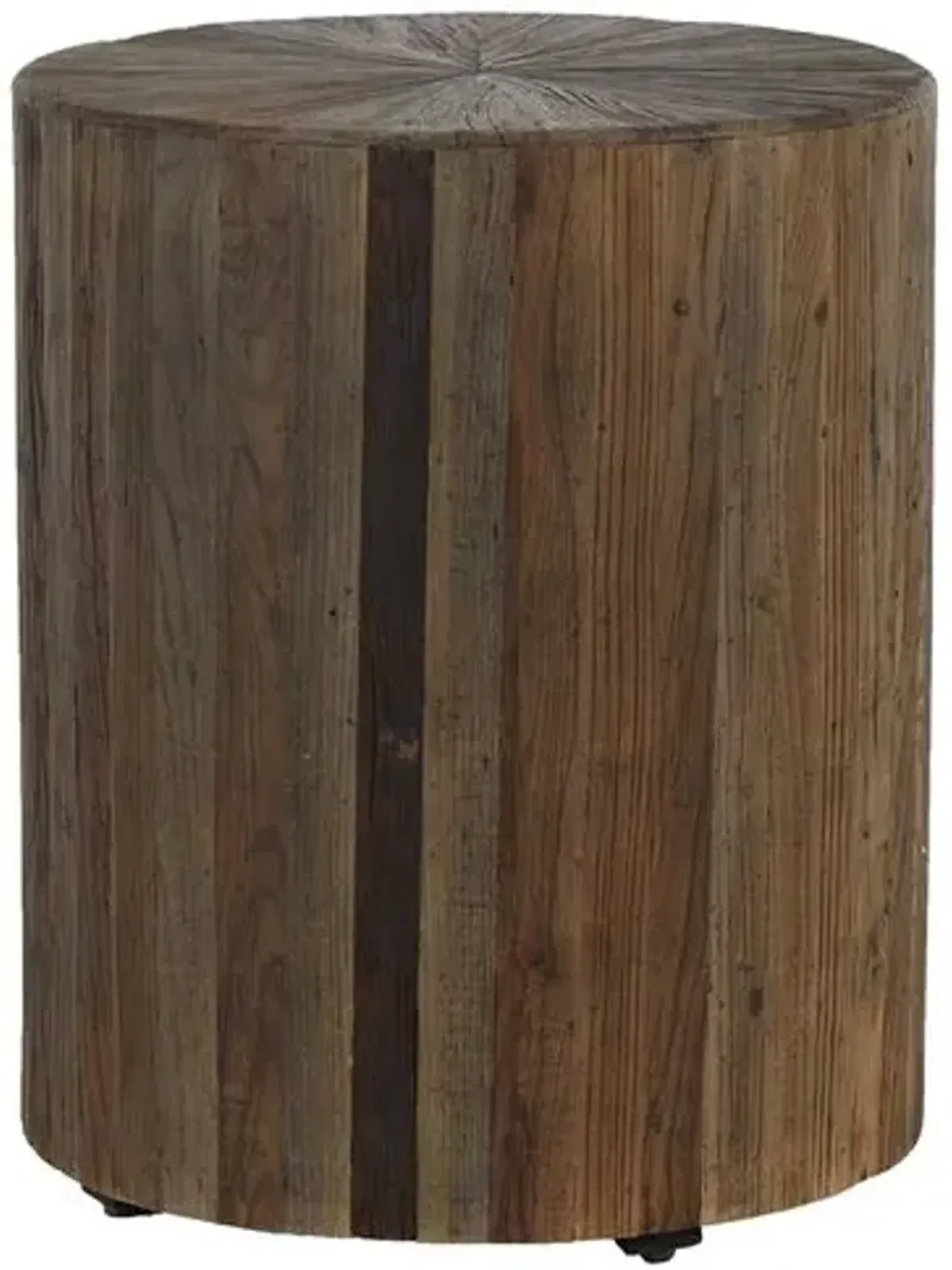 Cyrano Recycled Elm Side Table - Brown - Gabby