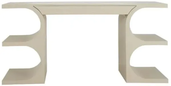 Erin 1-Drawer Desk - Light Oak - Gabby - White