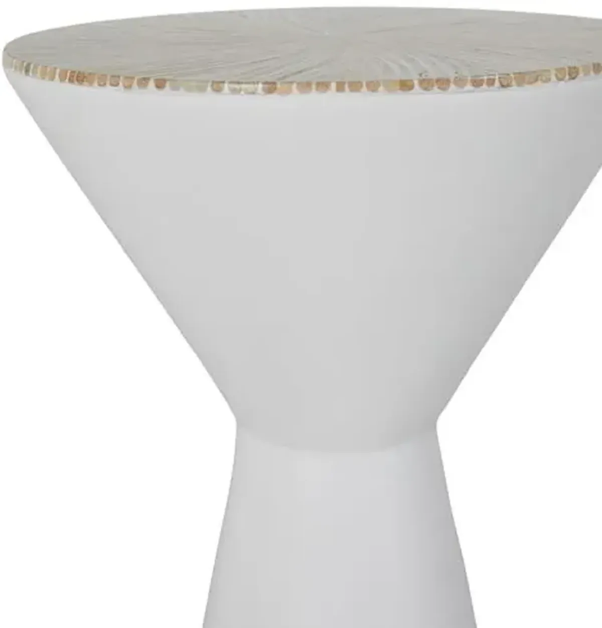 Essie Drink Table - White/Natural - Gabby