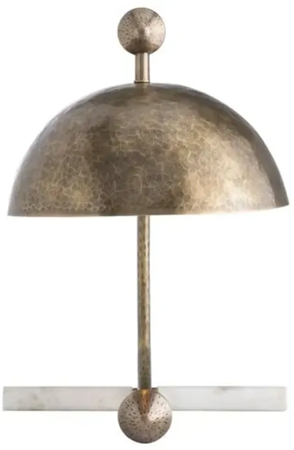 Etna Hammered Dome Task Table Lamp - Textured Brass - Gabby - Brown