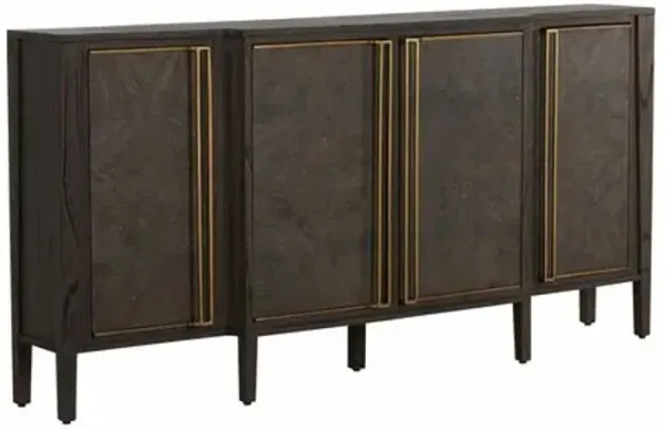 Fitzgerald 4-Door Sideboard - Dark Grey - Gabby - Brown