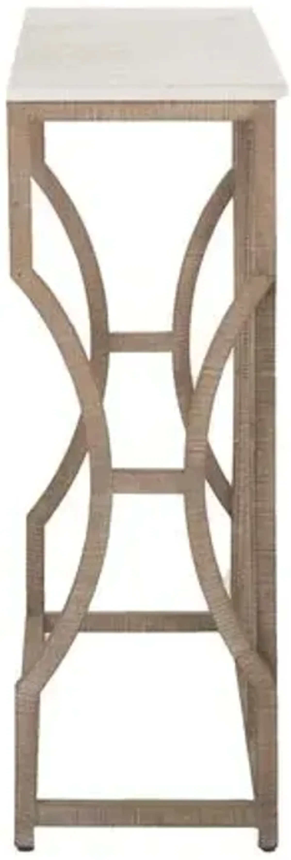 Helen Marble Top Console Table - Natural/White - Gabby