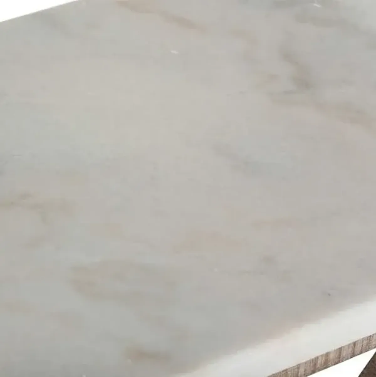 Helen Marble Top Console Table - Natural/White - Gabby