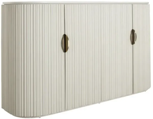 Isadora 4-Door Fluted Sideboard, Sesame White