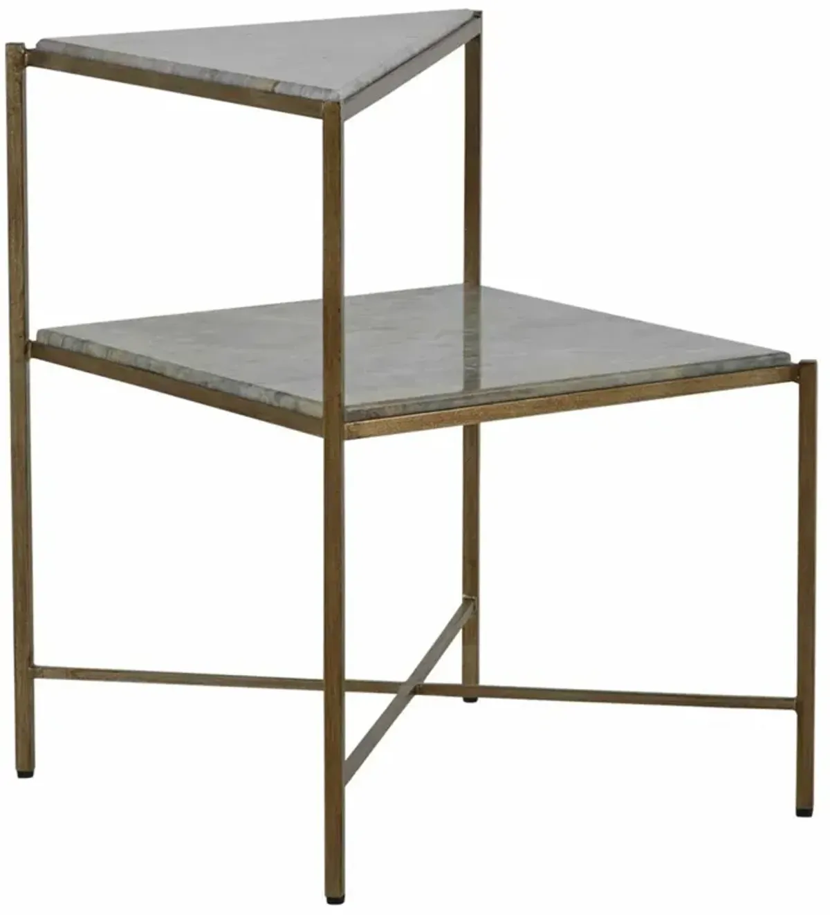 Jayce Marble Side Table, Textured Champagne