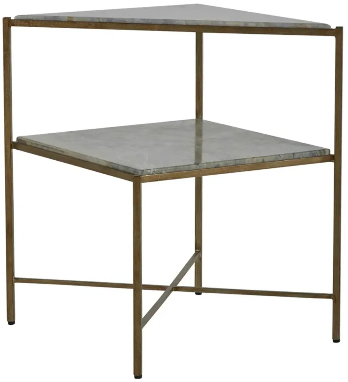 Jayce Marble Side Table, Textured Champagne