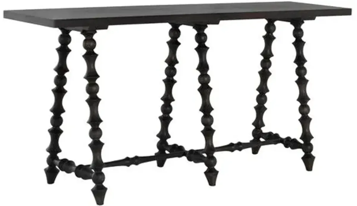 Kirkwood Spindle Console Table - Gabby - Black