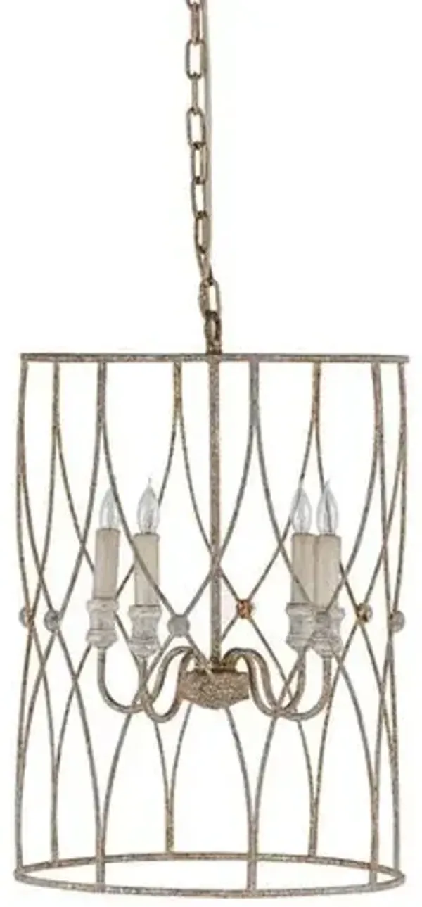 Leah Iron Chandelier - Gold - Gabby