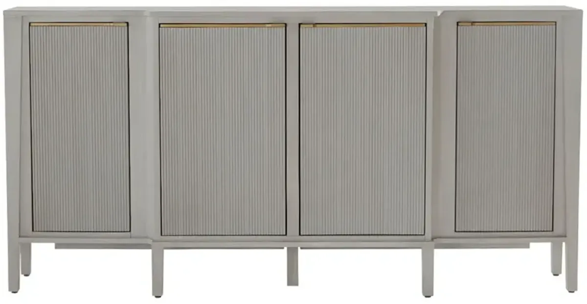 Leary 4-Door Mahogany Sideboard, Grey