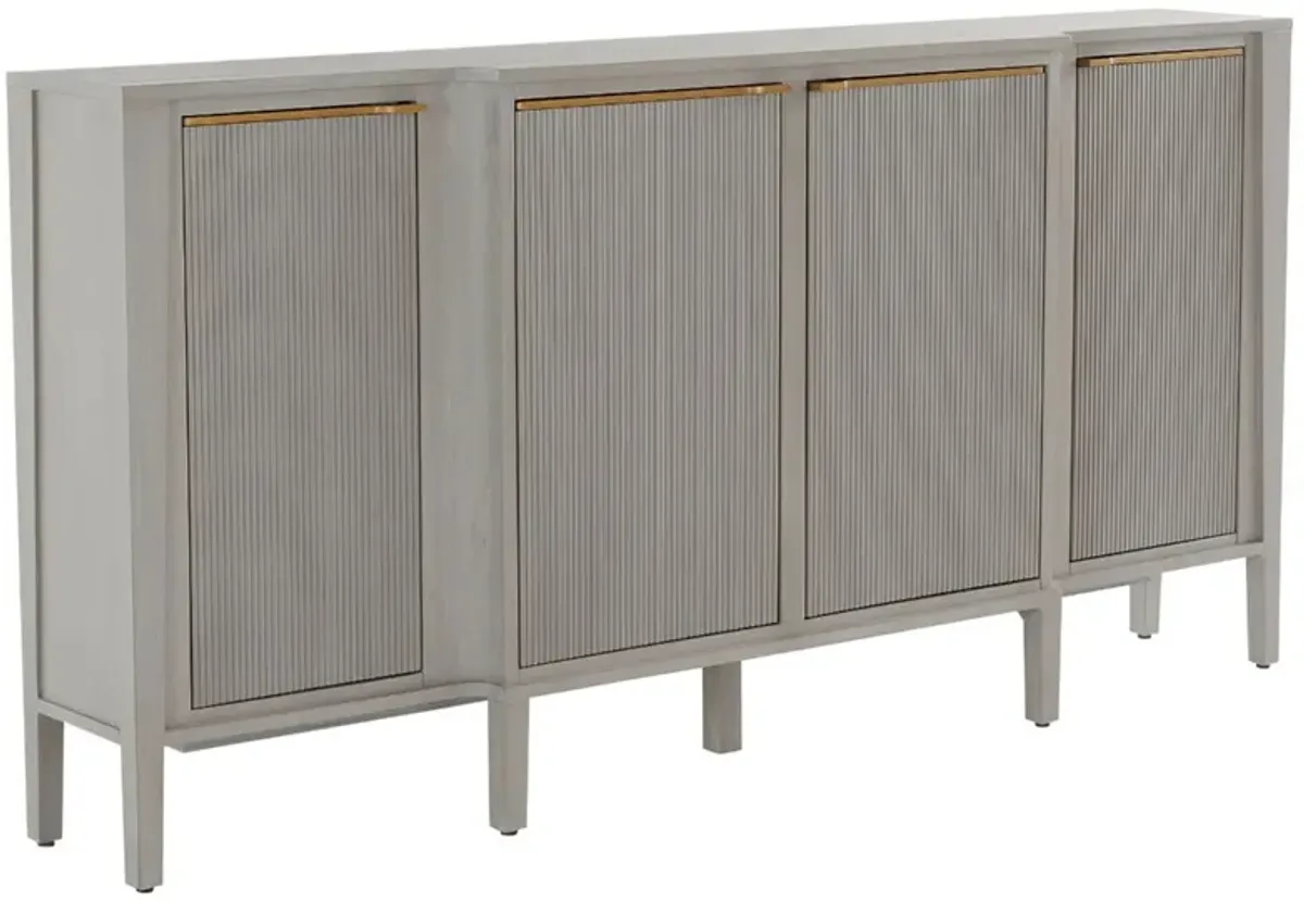 Leary 4-Door Mahogany Sideboard, Grey
