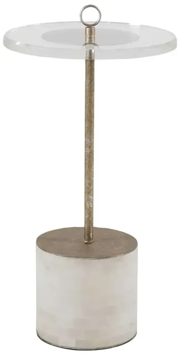 Lexi Alabaster/Acrylic Drink Table - Champagne - Gabby - Gray