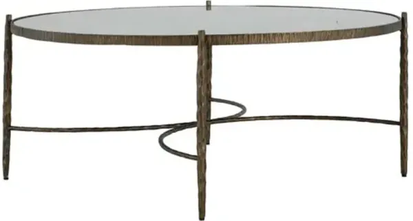 Lyra Mirrored Coffee Table - Aged Brass - Gabby - Yellow