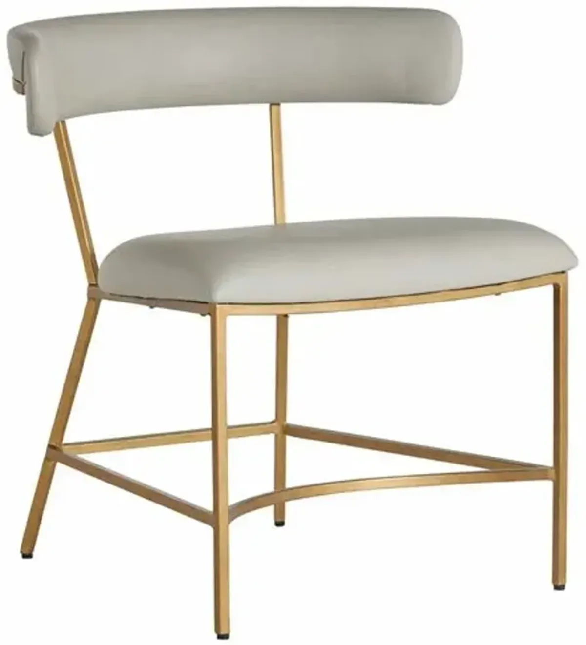 Matlock Faux Leather Dining Chair - Gabby - Gray