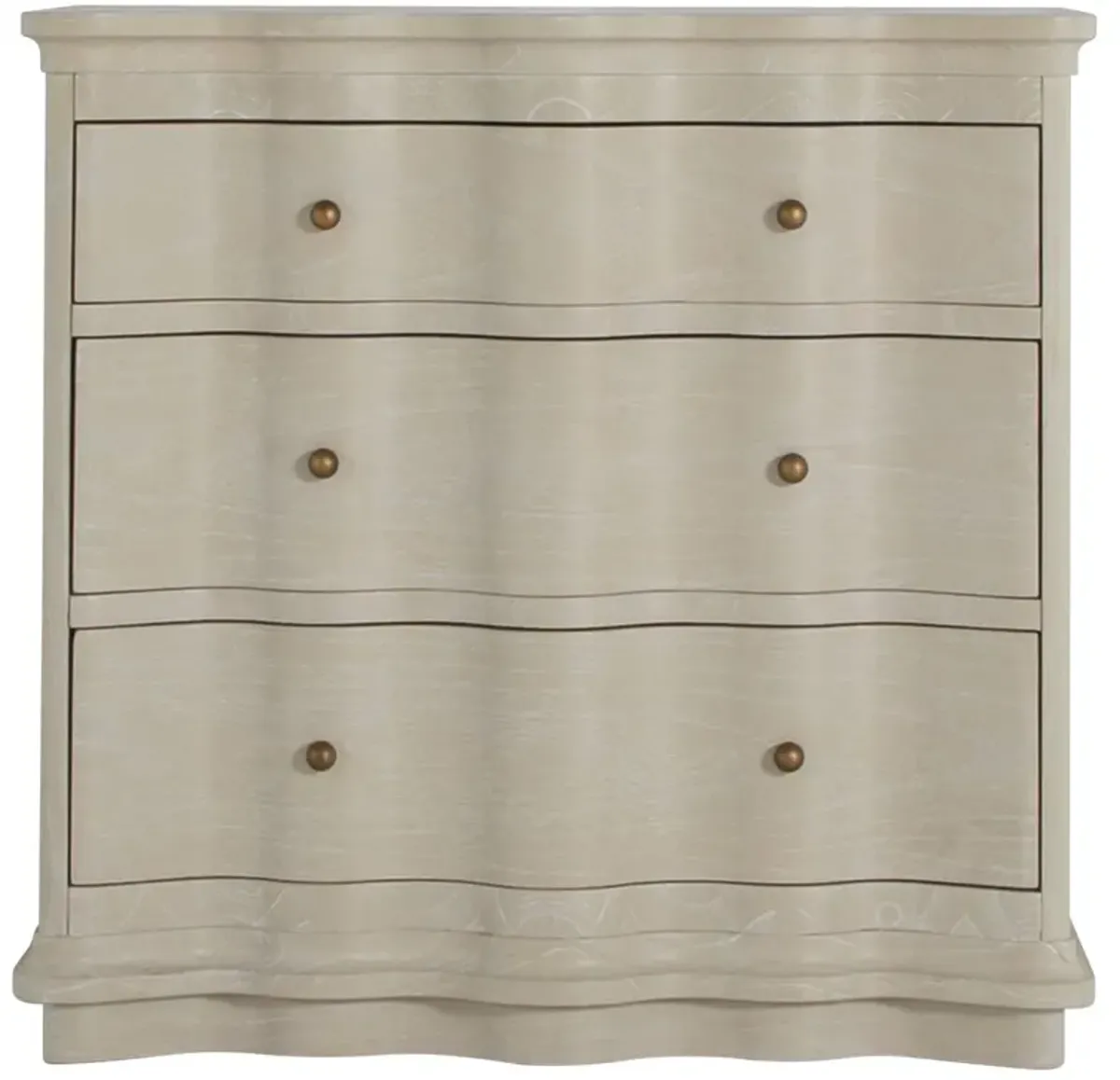 Meredith 3-Drawer Nightstand, Off-White