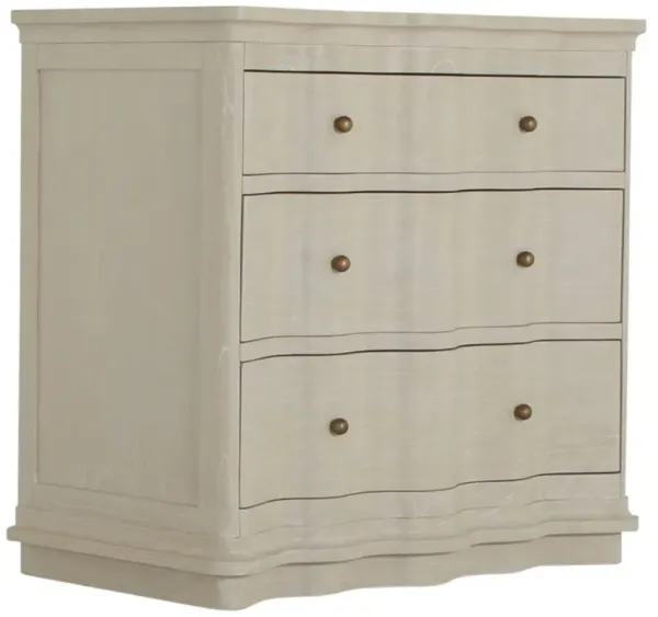 Meredith 3-Drawer Nightstand, Off-White