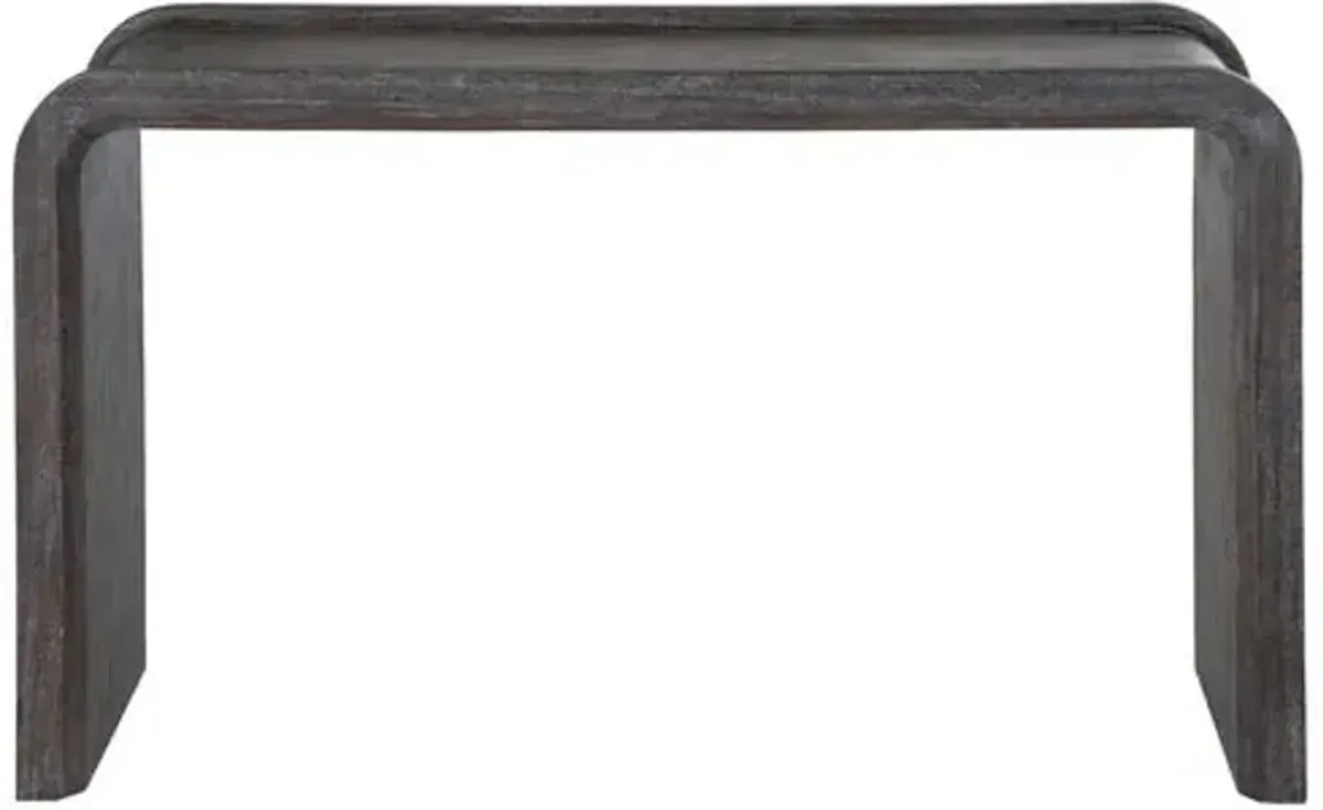 Norman Waterfall Console Table - Dark Brown - Gabby