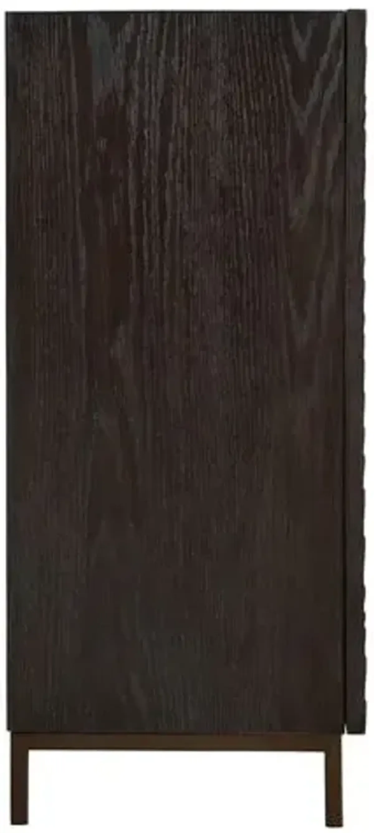 Oliver 4-Door Textured Oak Sideboard - Black - Gabby