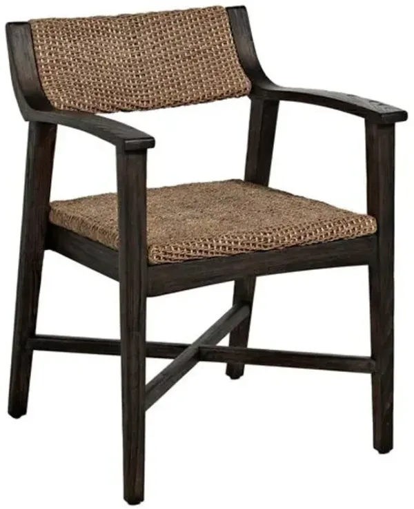 Richard Seagrass Dining Arm Chair - Brown - Gabby