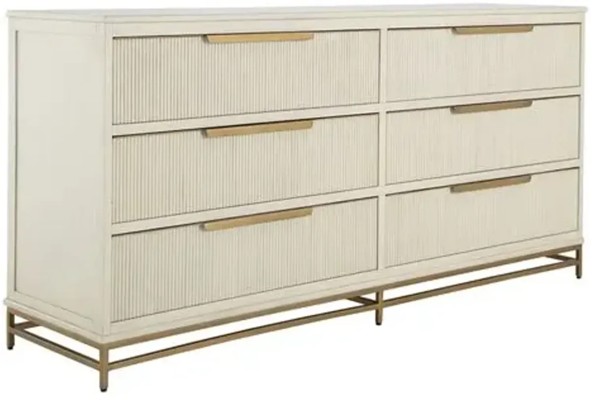 Riggs 6-Drawer Dresser - Antique White - Gabby