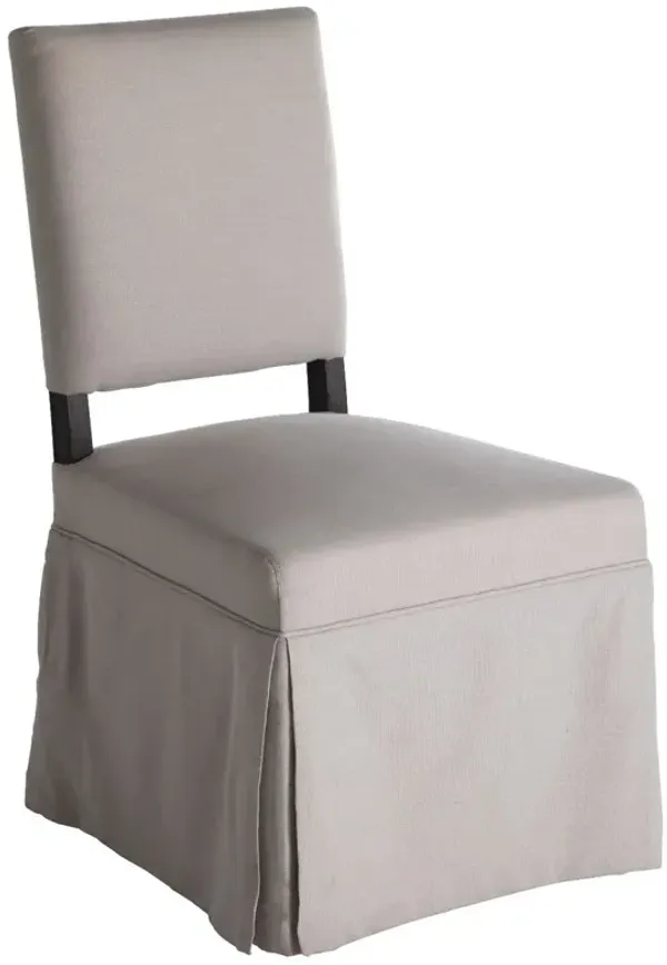 Robinson Oak and Performance Fabric Dining Chair, Ivory Beige