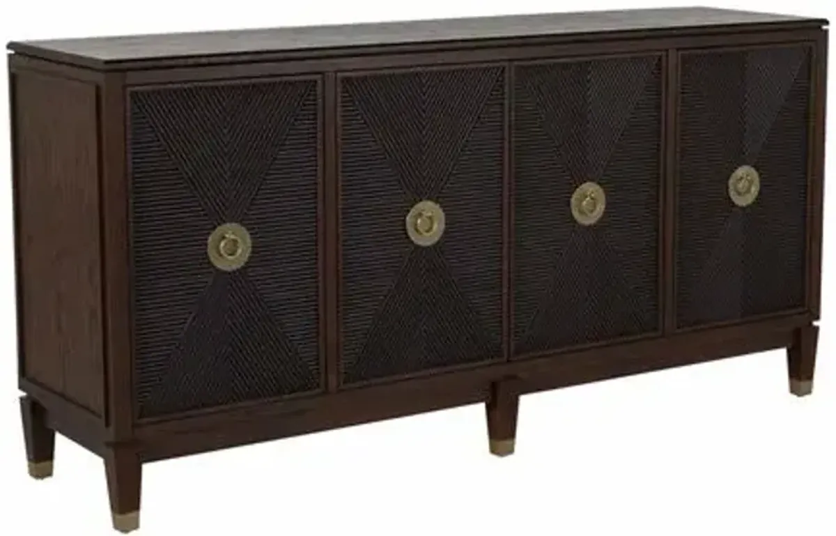 Saffron 4-Door Cabinet - Brown - Gabby