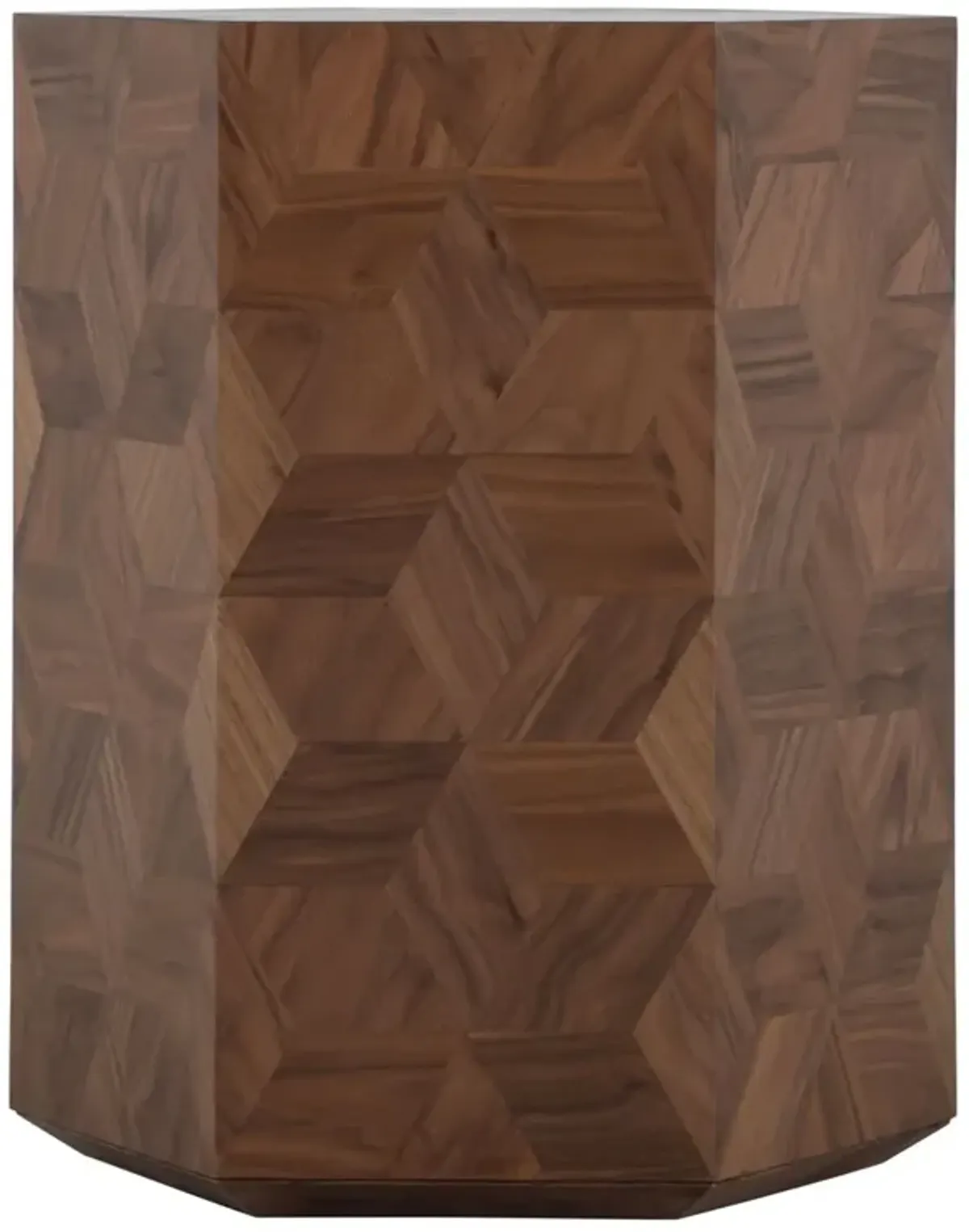 Santiago Hexagonal Side Table, Walnut