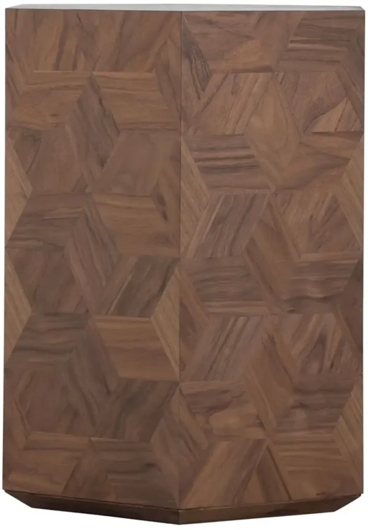 Santiago Hexagonal Side Table, Walnut