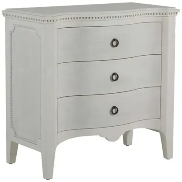 Sarah 3-Drawer Mahogany Chest - Hand-Painted White - Gabby