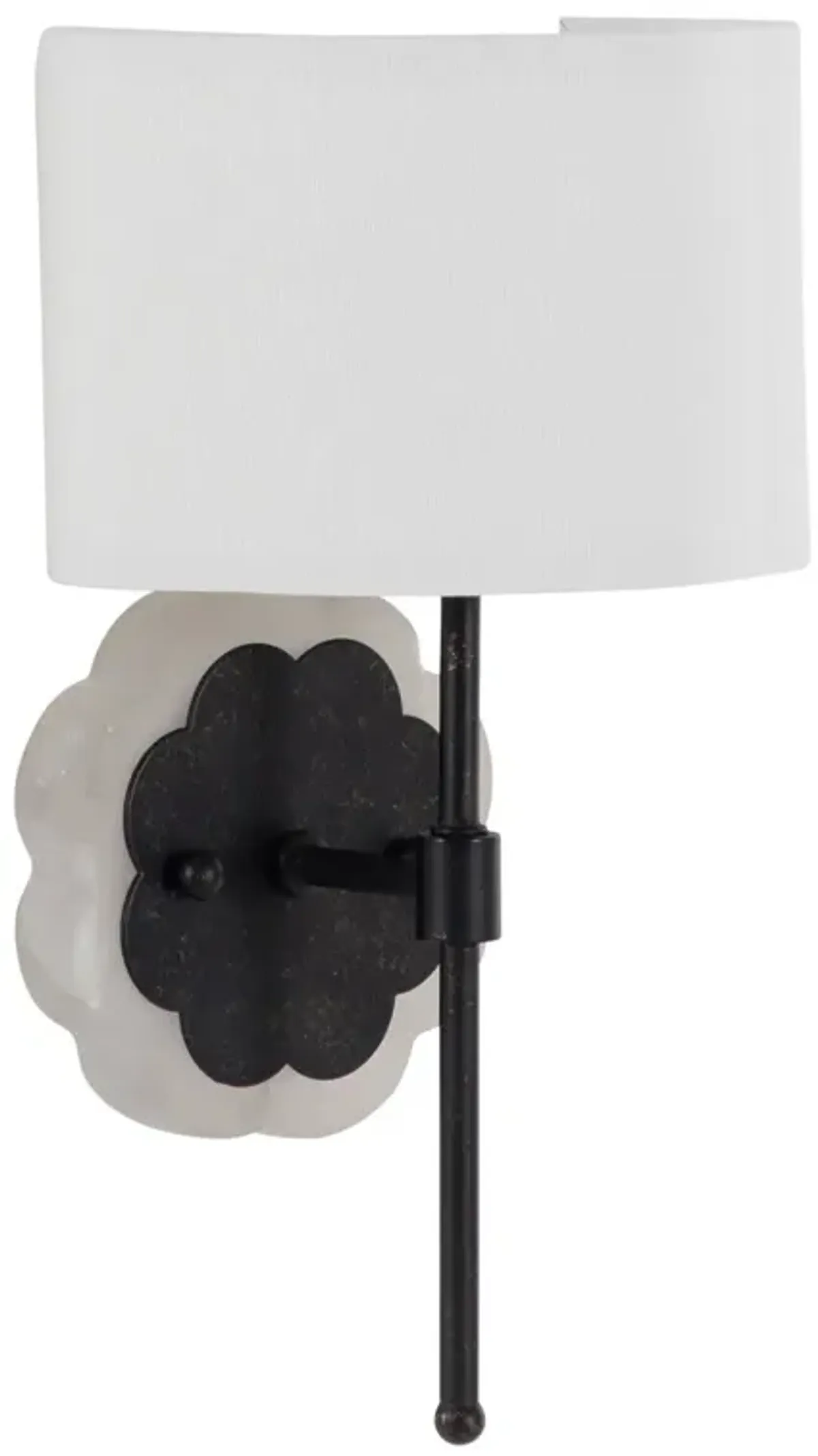 Shirley Alabaster Sconce - Black - Gabby