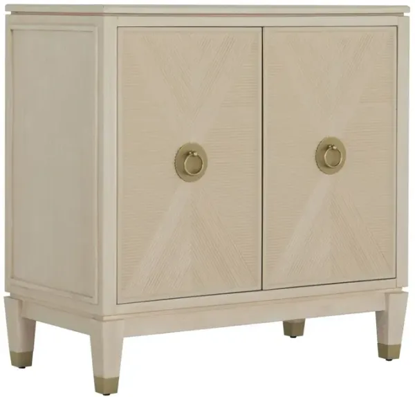 Strella 2-Door Oak Accent Cabinet - Champagne - Gabby - White