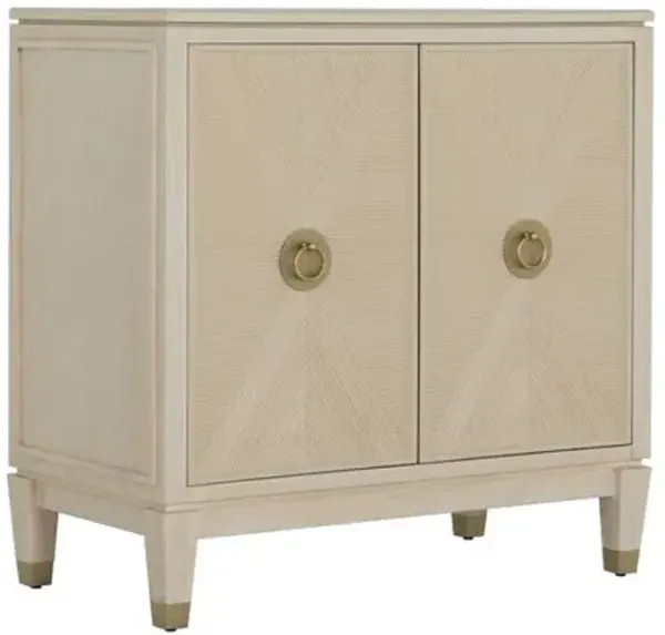 Strella 2-Door Oak Accent Cabinet - Champagne - Gabby - White