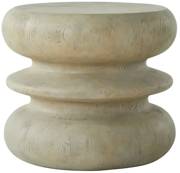 Teva 20" Round Resin Coffee Table, Natural