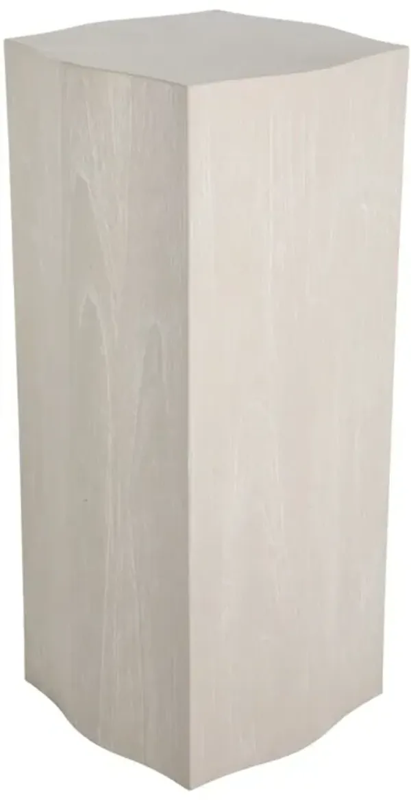 Wes Mahogany Pedestal, White