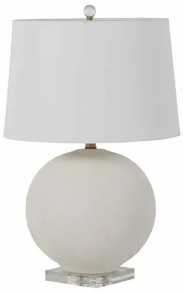Wheeler Ceramic Table Lamp - White - Gabby