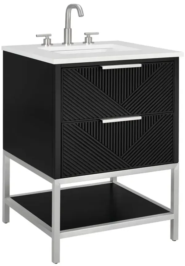Diamond 24" Single Sink Bathroom Vanity - BEMMA Design - Black