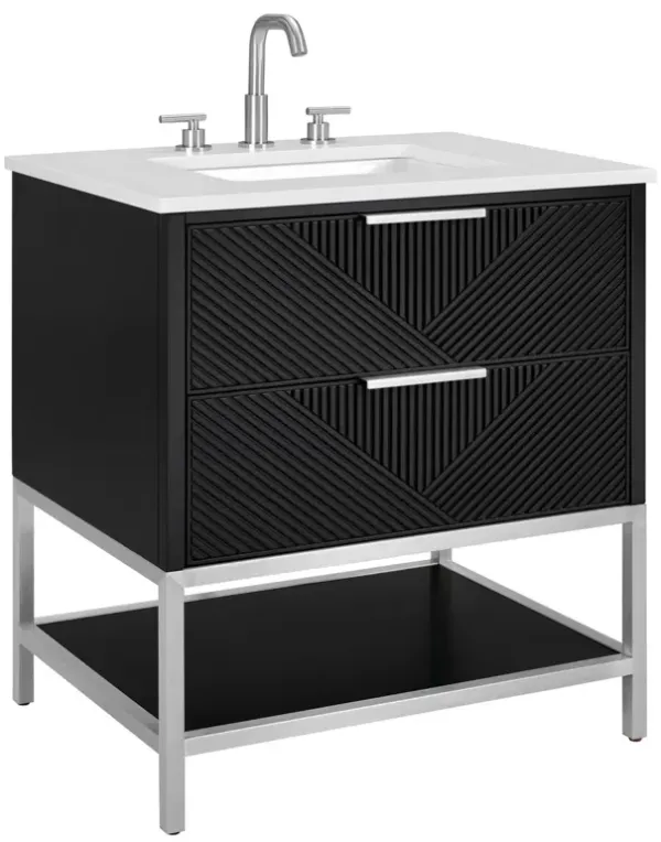 Diamond 30" Single Sink Bathroom Vanity - BEMMA Design - Black
