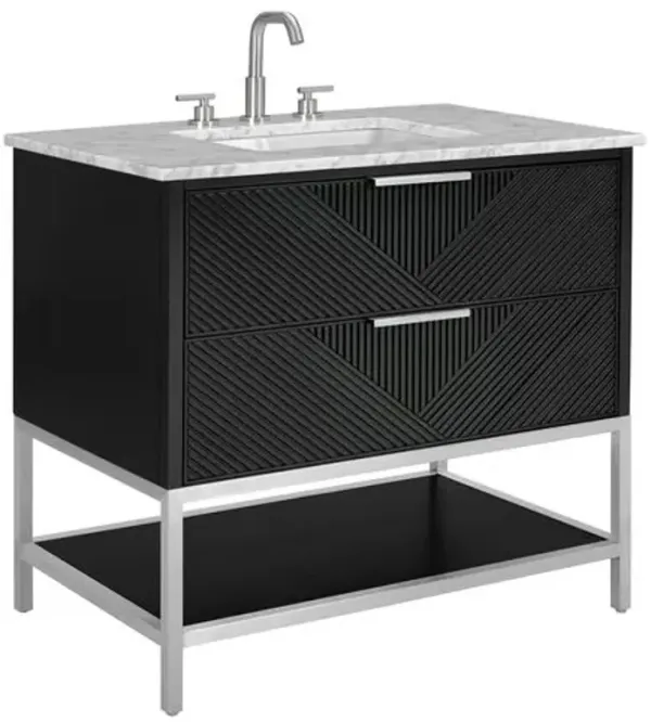 Diamond 36" Single Sink Bathroom Vanity - BEMMA Design - Black