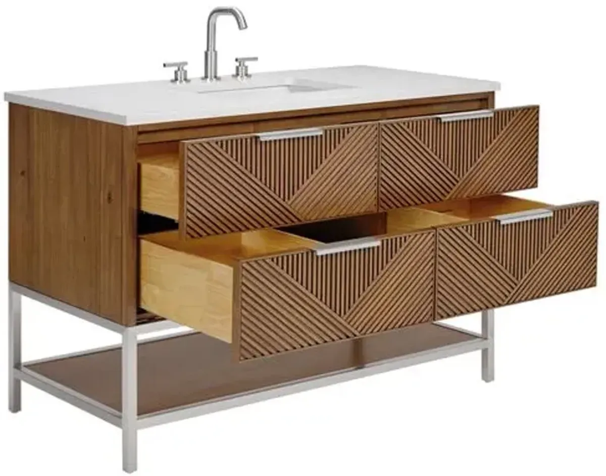 Diamond 48" Single Sink Bathroom Vanity - BEMMA Design - Brown