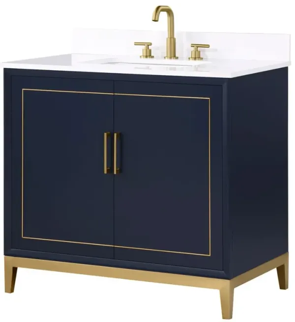 Gracie 36" Single Sink Bathroom Vanity - BEMMA Design - Blue