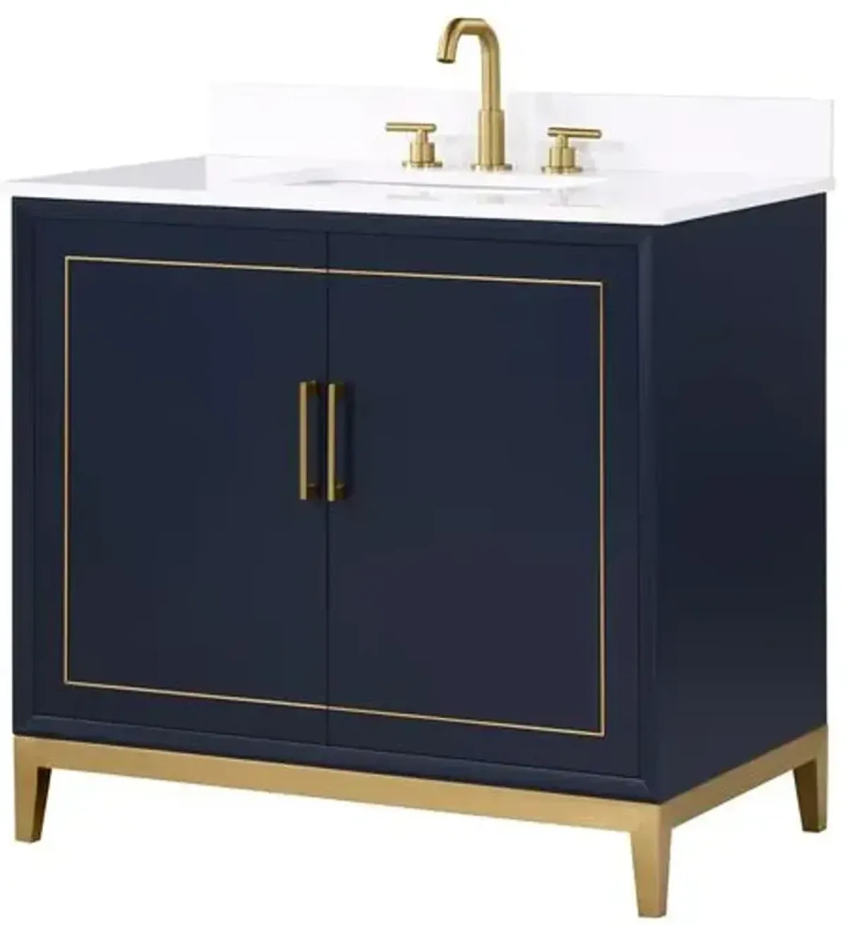 Gracie 36" Single Sink Bathroom Vanity - BEMMA Design - Blue