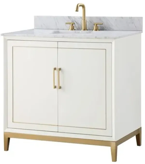 Gracie 36" Single Sink Bathroom Vanity - BEMMA Design - White